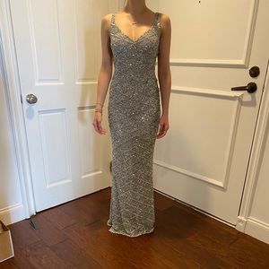 Silver Sequin Gown